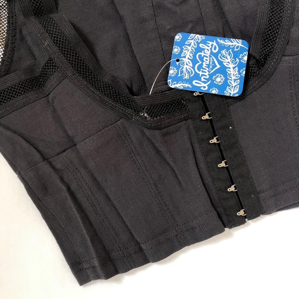Free People She Fancy Brami Black Corset Bra Small - Picture 4 of 4